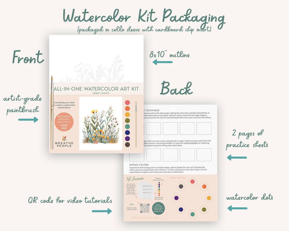 All-In-One Beginner Watercolor Paint Set - Honey Bee